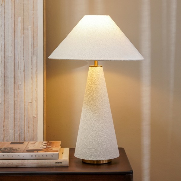 Brie Boucle Table Lamp White H:60 X D:38.5 cm  