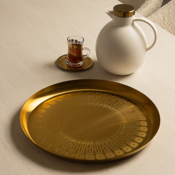 Hamma Metal Tray Gold 38X2.8 cm