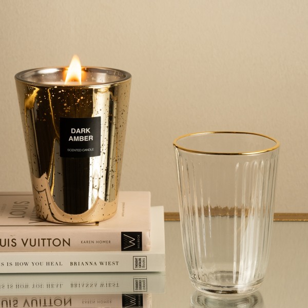 Ribbed High Tumbler Clear 395Cc