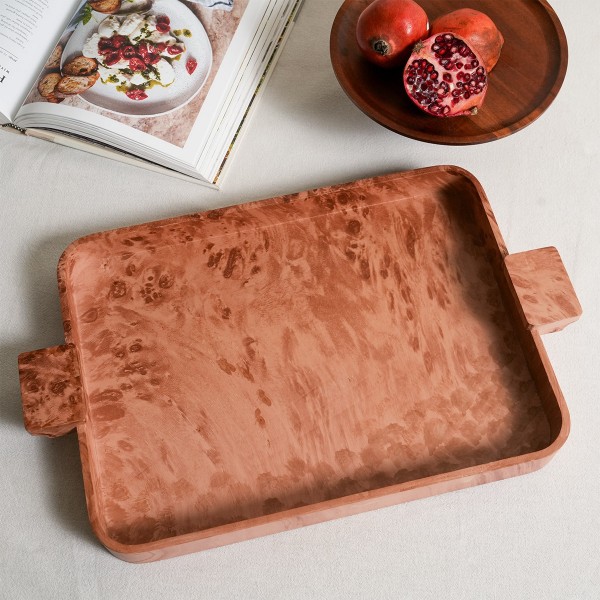 Vintage Wooden Deco Tray Natural 45X5X28 cm 