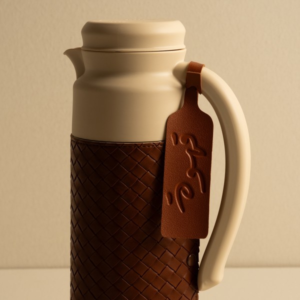 Leather Coffee Tag Brown 3.5X0.1X10 cm