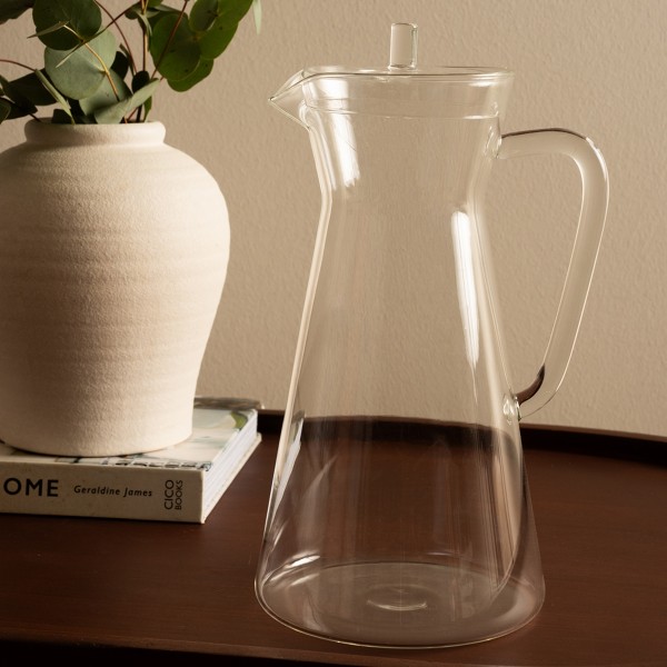 Rock Glass Pitcher Clear 14X14X25 cm