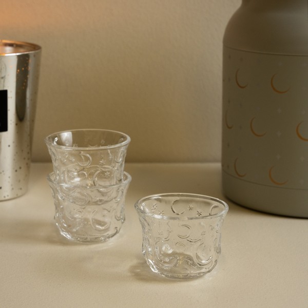 Gamrah Glass Gahwa Cup Set 6Pcs Clear