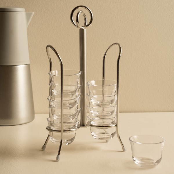 Zwei Glass Gahwa Set 11Pcs Silver