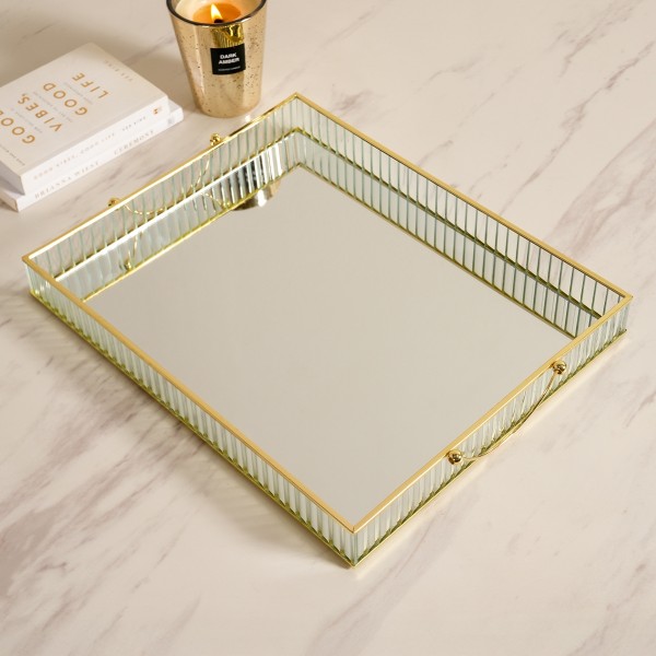 Seamus Metal Tray Gold 41X33X4.5 cm