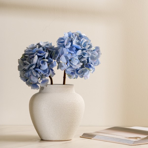 Blue Hydrangea Single Stem Flower 45 cm