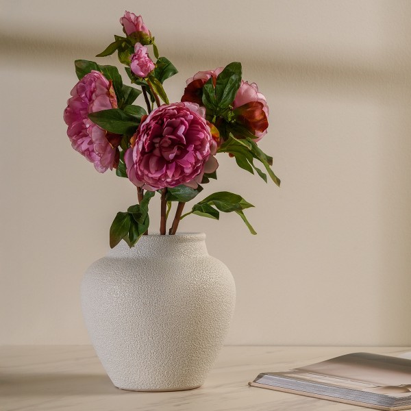 Pink Peony Single Stem Flower 57 cm