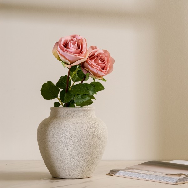 Pink Rose Single Stem Flower 67 cm