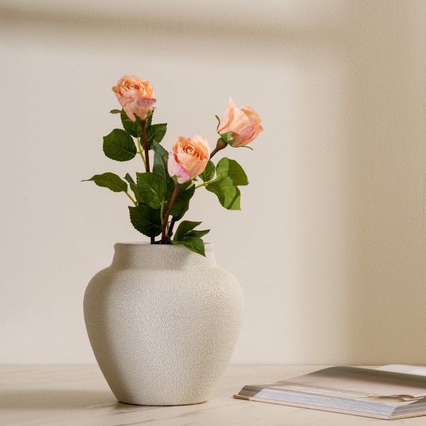 Pink Rose Single Stem Flower 51 cm