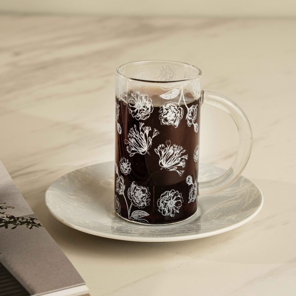 Evelyn New Bone Istikana Set 6 Pcs Grey
