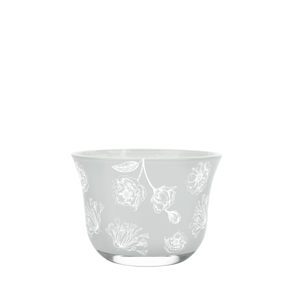 Evelyn Glass Gahwa Cup Set 6 Pcs Grey