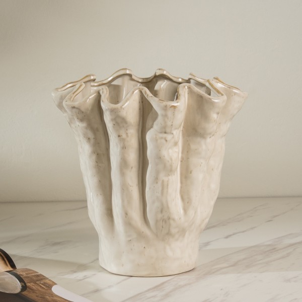 Sasha Vase Cream 27.7X26X27.5 cm