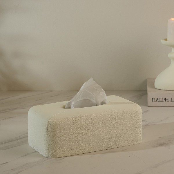 Rubble Tissue Box White 27X15X10 cm
