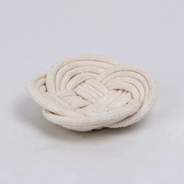 Florie Cotton Rope Plate Off White 13X13X5 cm