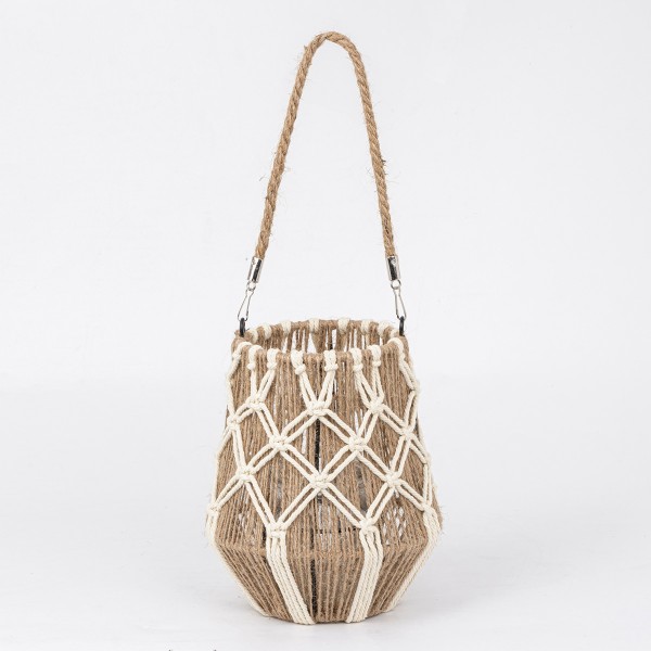 Canso Lantern Brown/White 18X18X21 cm