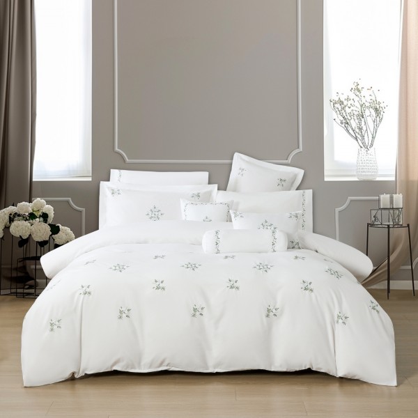 Georgina Embroidered Comforter Set 8Pcs Green 260X270 cm