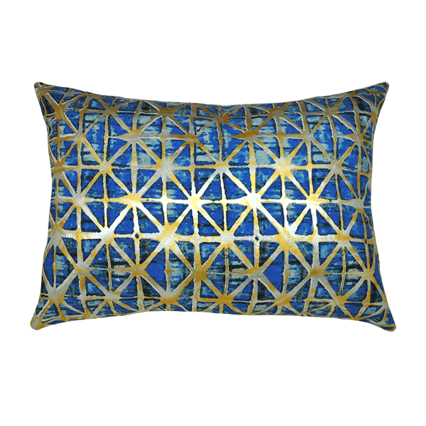 Hue Cotton Cushion Blue/35 x 50