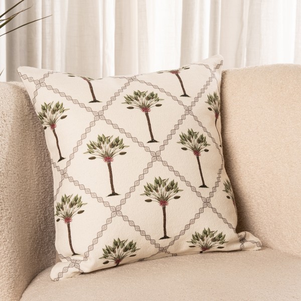 Tree Cushion Cream 45x45 cm