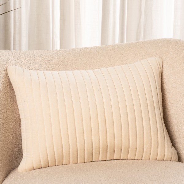 Striped Cushion Cream 35x50 cm