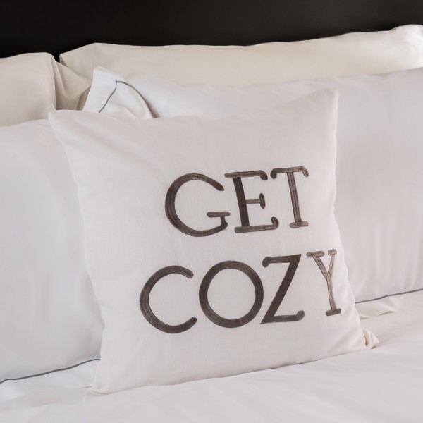 Get Cozy Bedroom Cushion White 45x45 cm