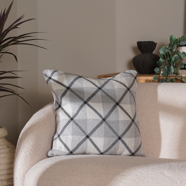 Plaid Cushion Grey 50x50 cm