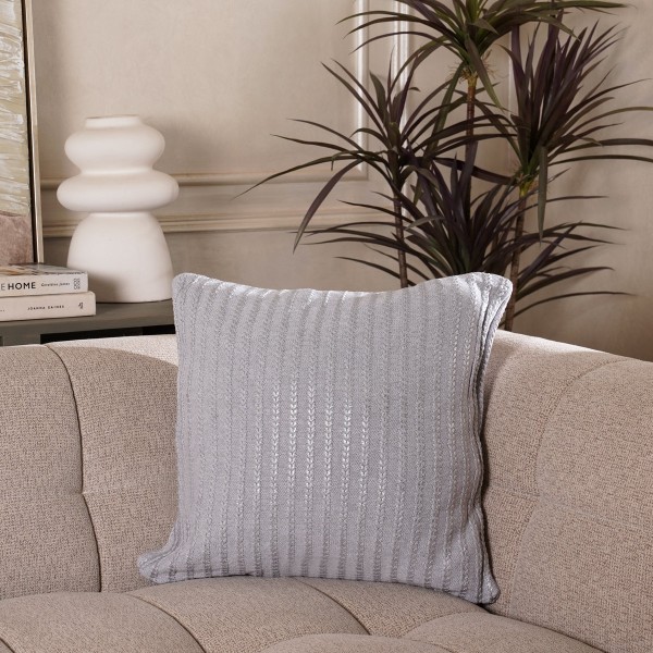 Braids Cushion Grey 50x50 cm