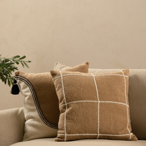 Check Cushion Brown 45X45 cm