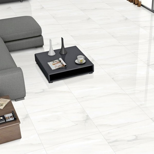 Calcutta Polish Porcelain Floor Tiles White 60X60 cm
