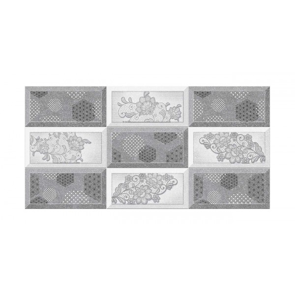 Stefan Decor Glossy Ceramics Wall Tiles Grey 30X60 cm