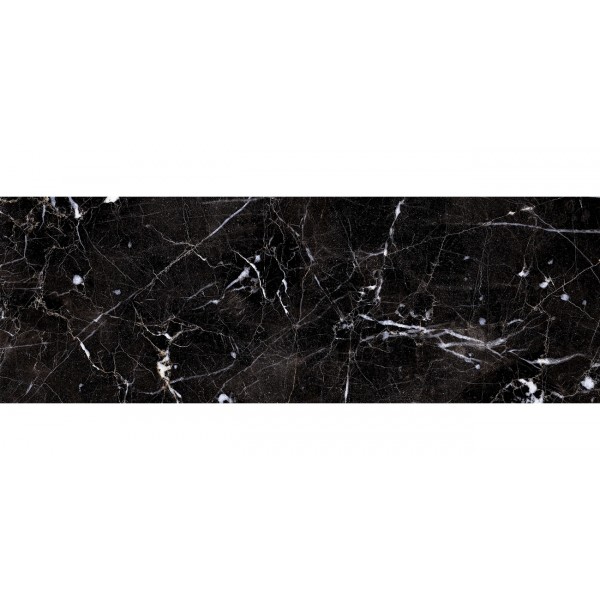 Carrara Glossy Ceramic Wall Tiles Black 20X60 cm