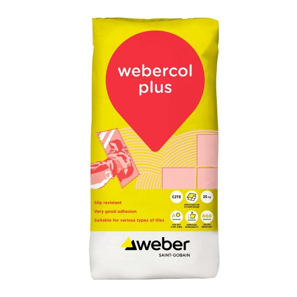 Webercol Plus Adhesive White 25Kg/Bag