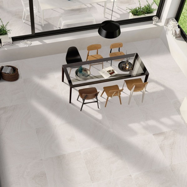 Sandstone Matt Porcelain Floor Tiles Light Grey 60X60 cm