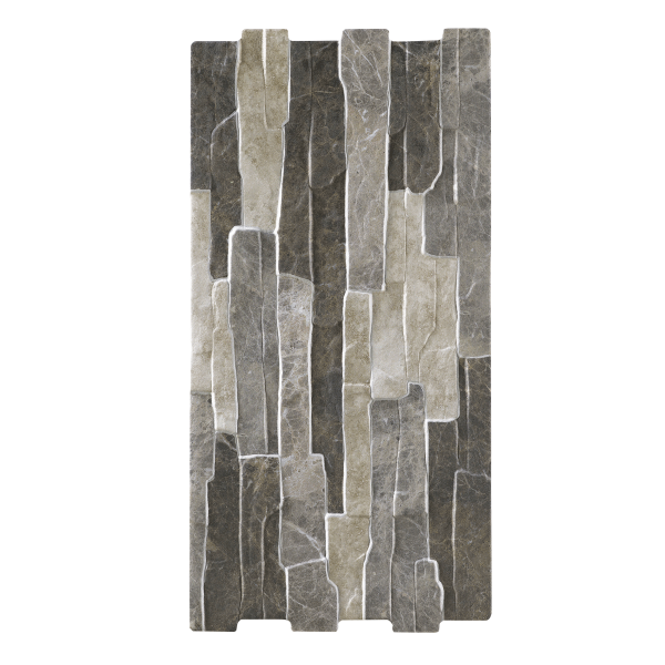 Dorne Glossy Ceramic Wall Tiles Brown 25X50 cm