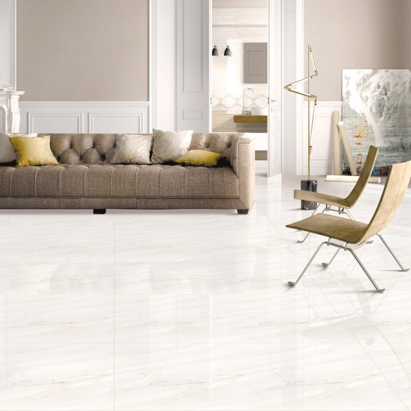 Agria Polish Porcelain Floor Tiles White 60X120 cm