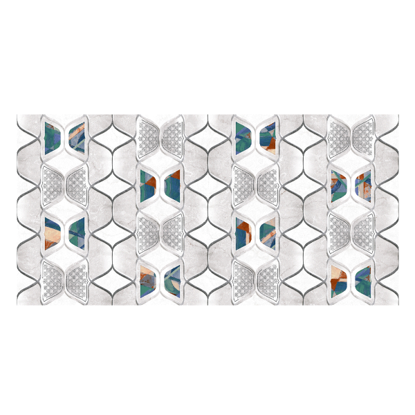 Diamond Glossy Decor Wall Tiles Grey 30X60 cm