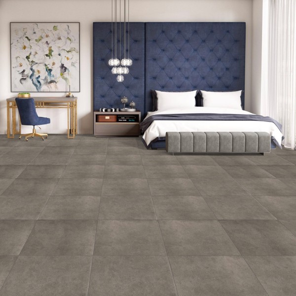 Rectus Matt Porcelain Floor Tiles Dark Grey 60X60 cm