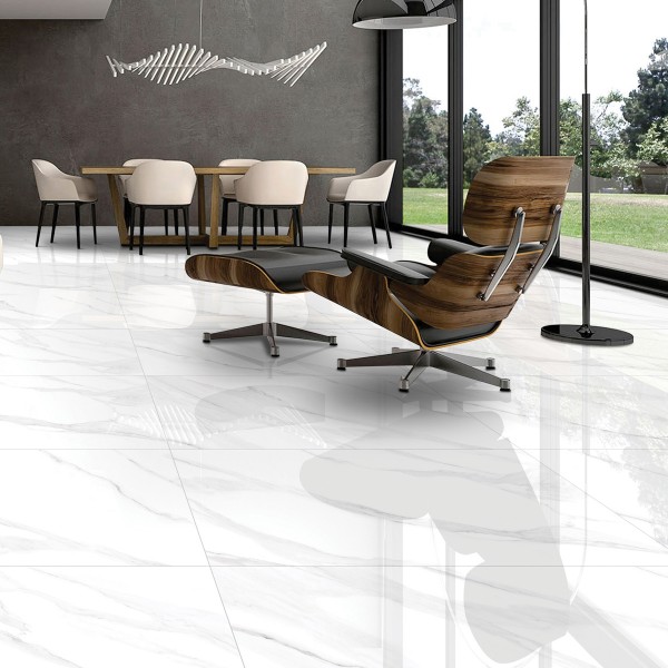 Thasos2 Polish Porcelain Floor Tiles White 60X120 cm