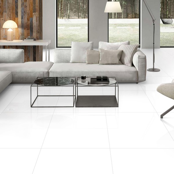 Pure Polish Porcelain Floor Tiles White 60X60 cm