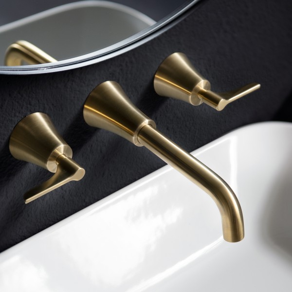 Adagio Brushed Gold Concealed Basin Mixer 5L 