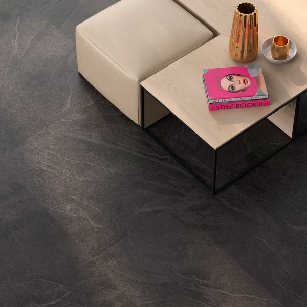 Aura Matt Porcelain Floor Tile Dark Grey 60X120 cm