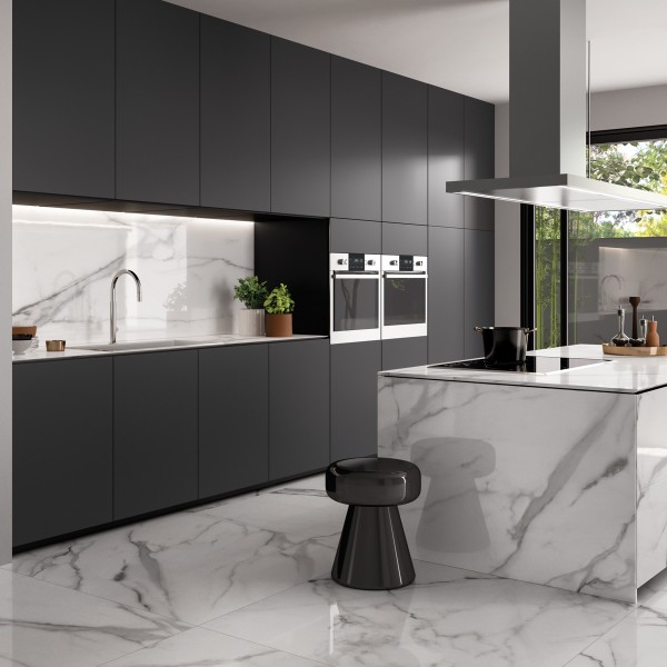 Versilia Porcelain Marble Slabs White 120X280 cm