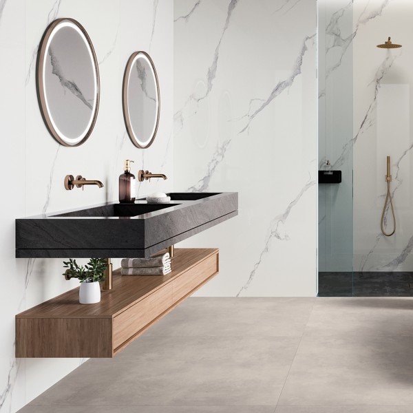 Pune Porcelain Slab Glossy White 120X280 cm