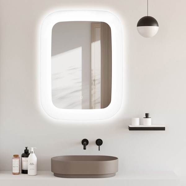 Haze Portrait Mirror with LED 60X80 cm