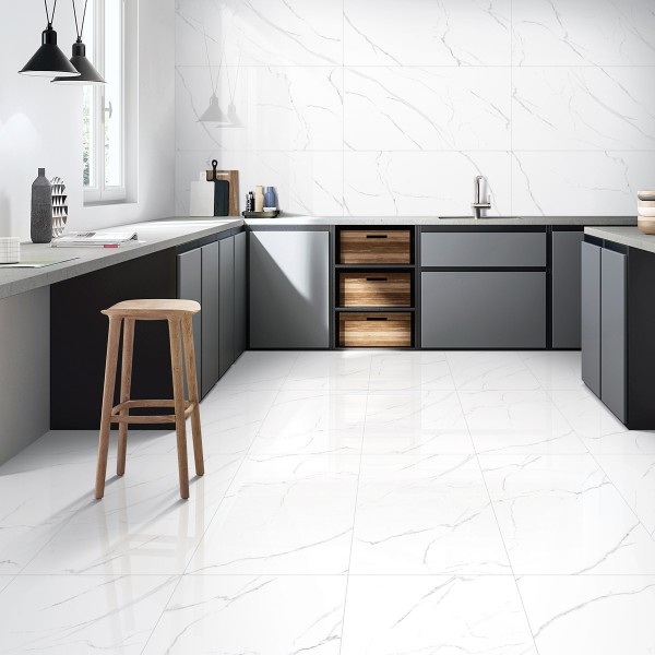 Italy Liner Porcelain Floor Tile Polish White 60X120 cm