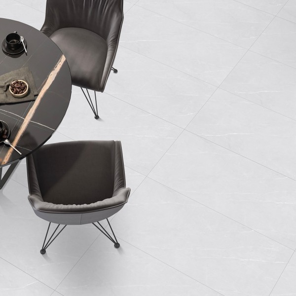 Liem Porcelain Floor Tiles Matt White 60X120 cm