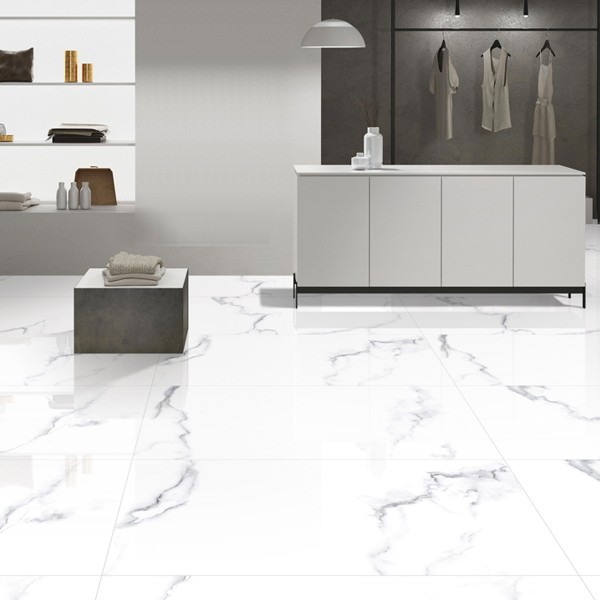 Agaria Porcelain Floor Tiles Matt White 60X120 cm