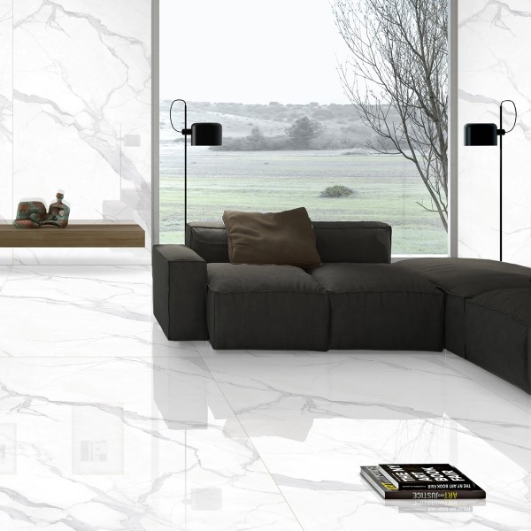 Satuario Norwell Porcelain Slabs Polish White 120X280 cm