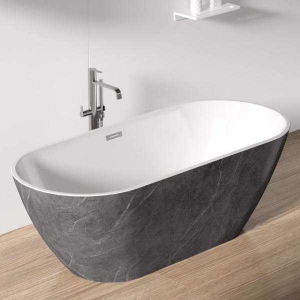 Flora Bathtub Grey 168 cm