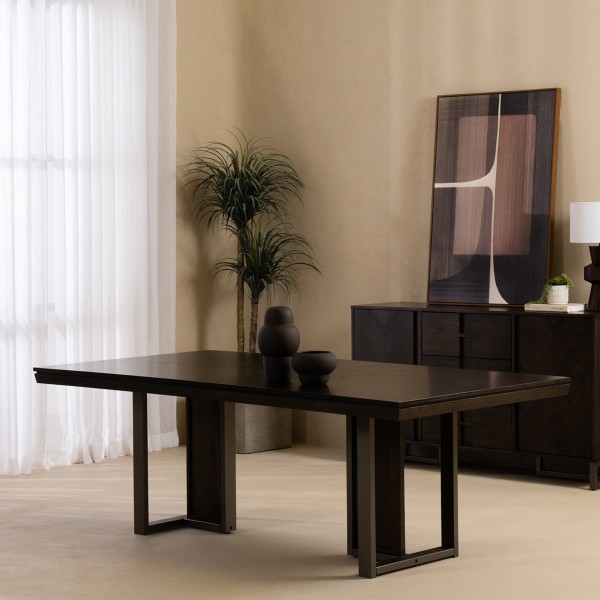 Varna 8 Seater Dining Table Brown