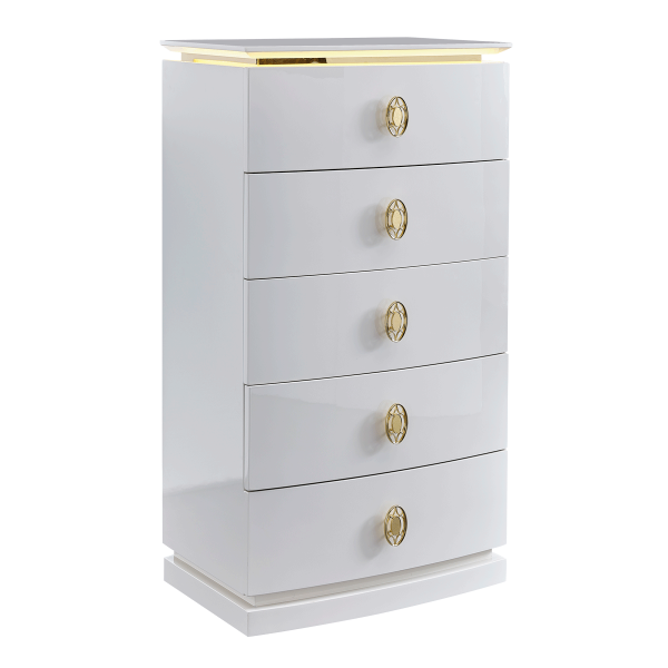 Dorothy Chest of 5 Drawers Beige
